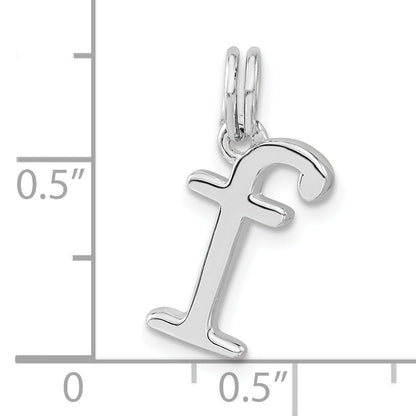 Sterling Silver Polished F Charm