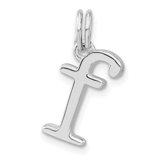 Sterling Silver Polished F Charm