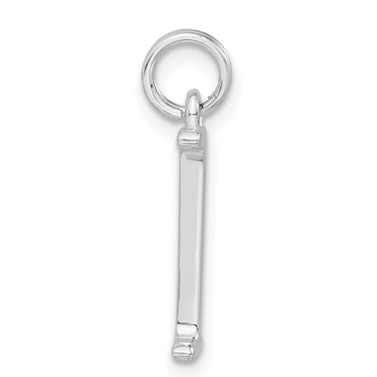 Sterling Silver Polished L Charm