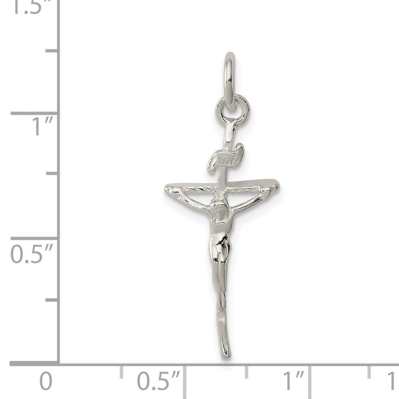 Sterling Silver Inri Crucifix Pendant