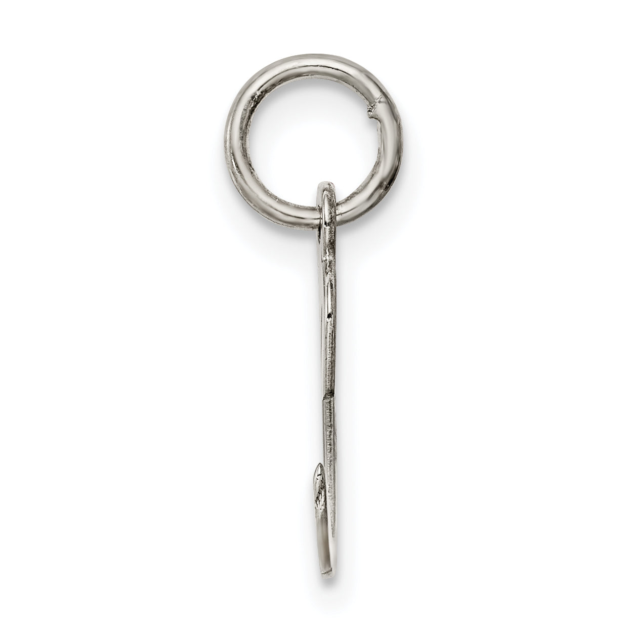 Sterling Silver Rhodium-Plated Script Letter C Initial Charm