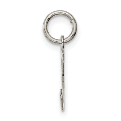 Sterling Silver Rhodium-Plated Script Letter C Initial Charm