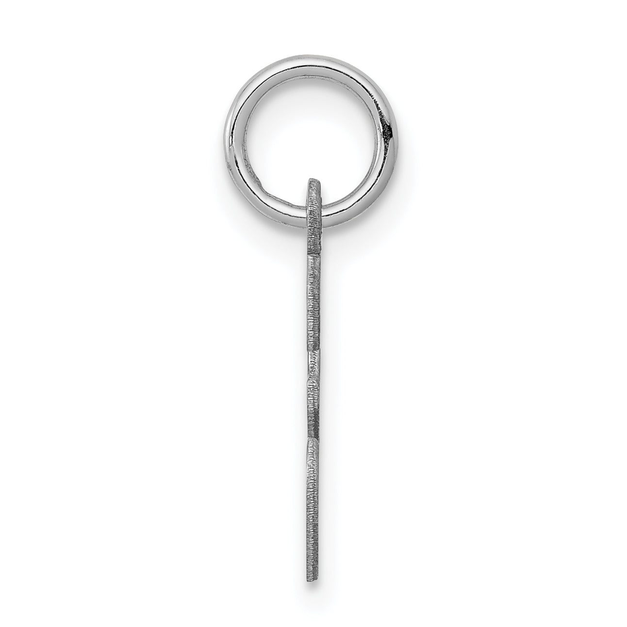 Sterling Silver Rhodium-Plated Script Letter E Initial Charm