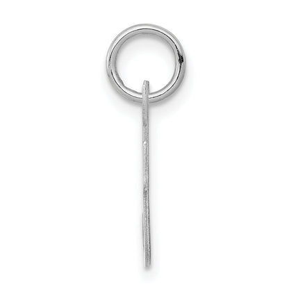 Sterling Silver Rhodium-Plated Script Letter F Initial Charm