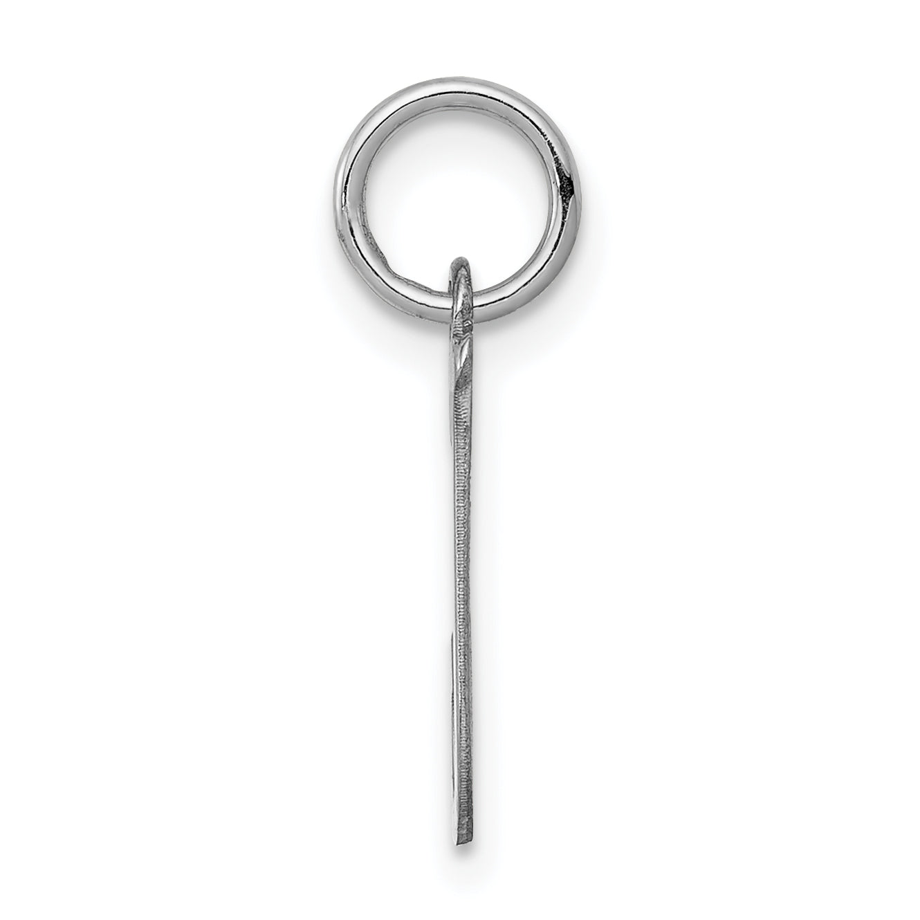 Sterling Silver Rhodium-Plated Script Letter J Initial Charm