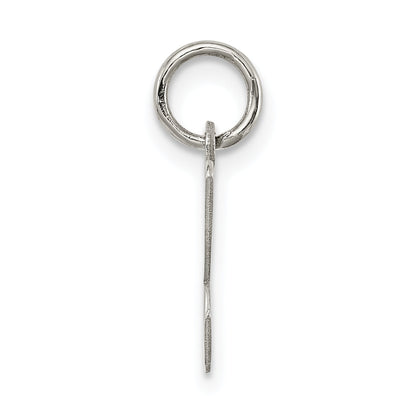 Sterling Silver Rhodium-Plated Script Letter K Initial Charm