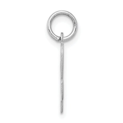 Sterling Silver Rhodium-Plated Script Letter L Initial Charm