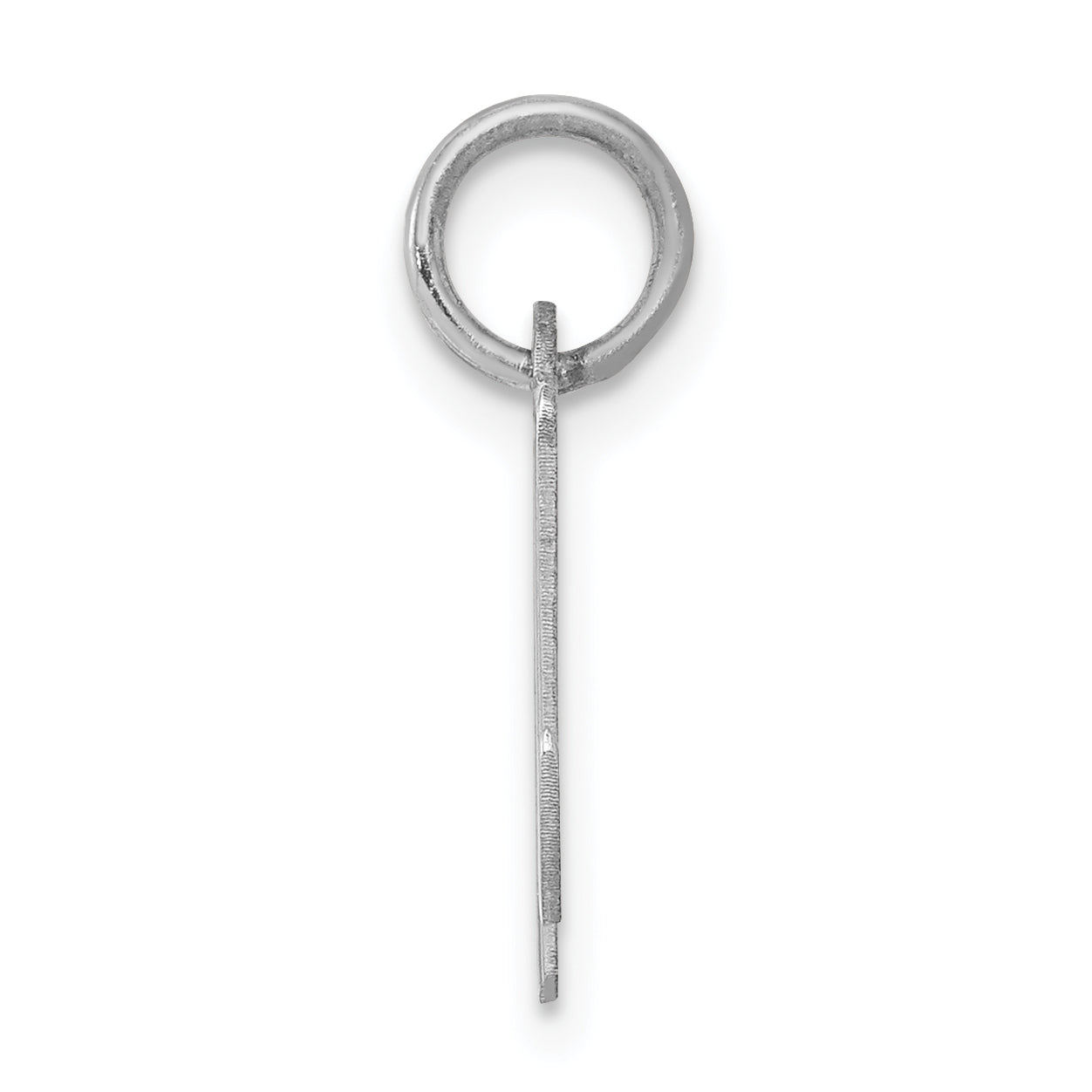 Sterling Silver Rhodium-Plated Script Letter N Initial Charm