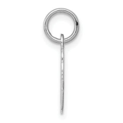 Sterling Silver Rhodium-Plated Script Letter O Initial Charm