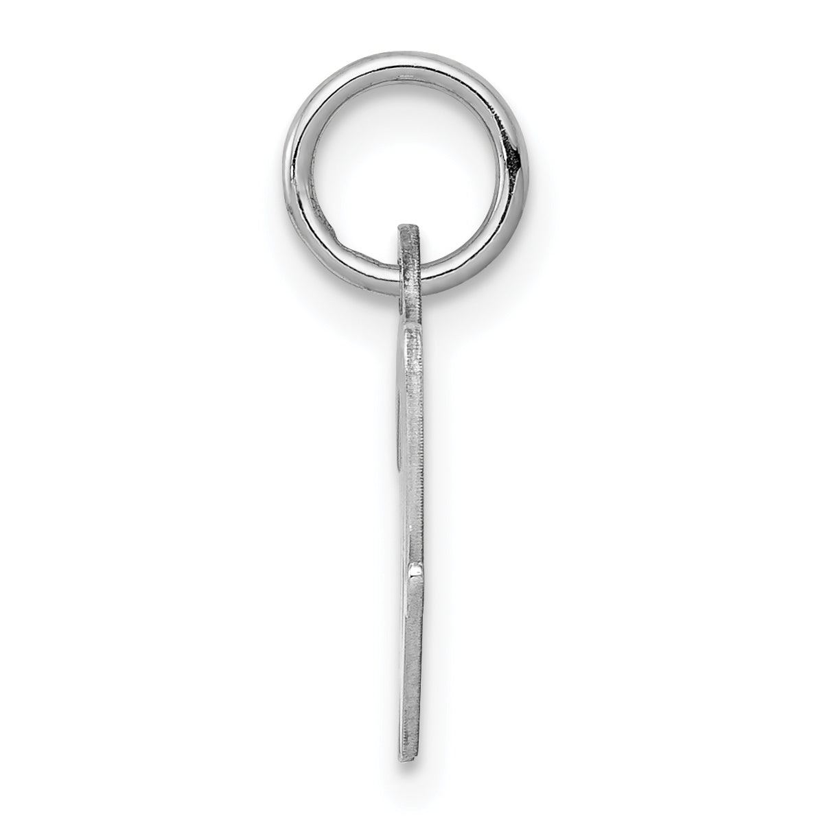 Sterling Silver Rhodium-Plated Script Letter W Initial Charm