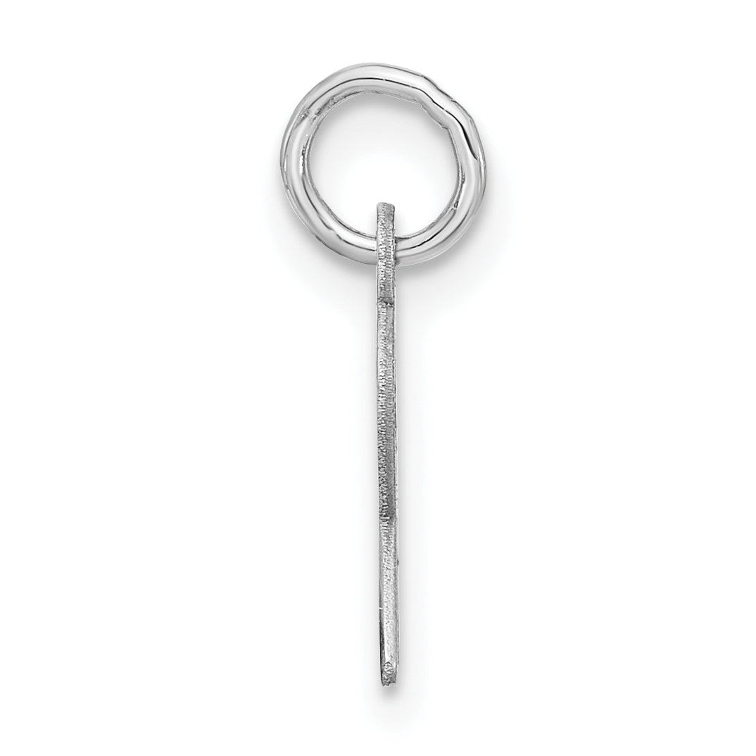 Sterling Silver Small Slanted Block Initial R Charm