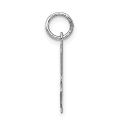 Sterling Silver Rhodium-Plated Script Letter A Initial Charm