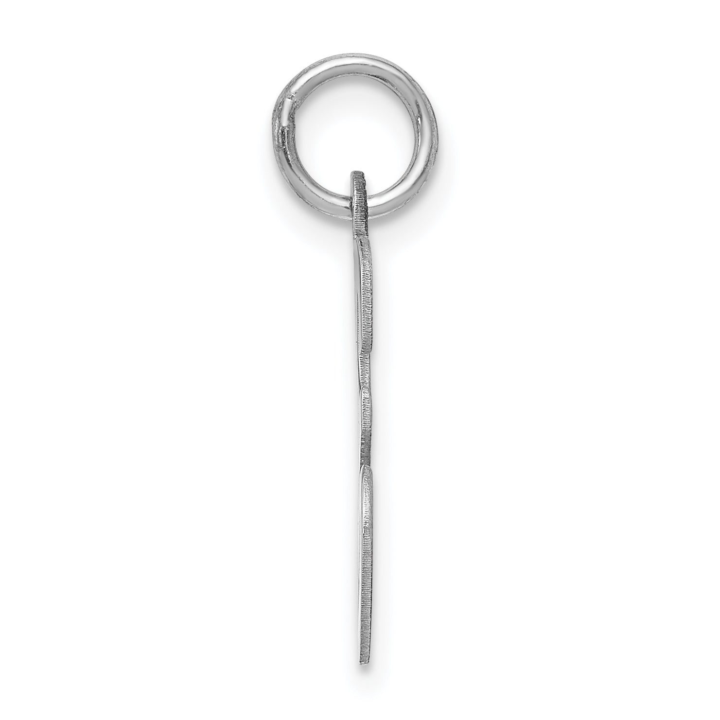 Sterling Silver Rhodium-Plated Script Letter E Initial Charm