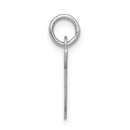 Sterling Silver Rhodium-Plated Script Letter G Initial Charm