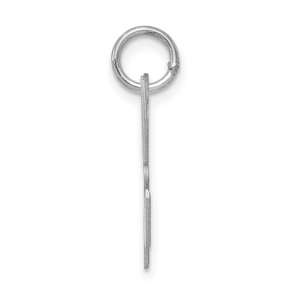 Sterling Silver Rhodium-Plated Script Letter H Initial Charm