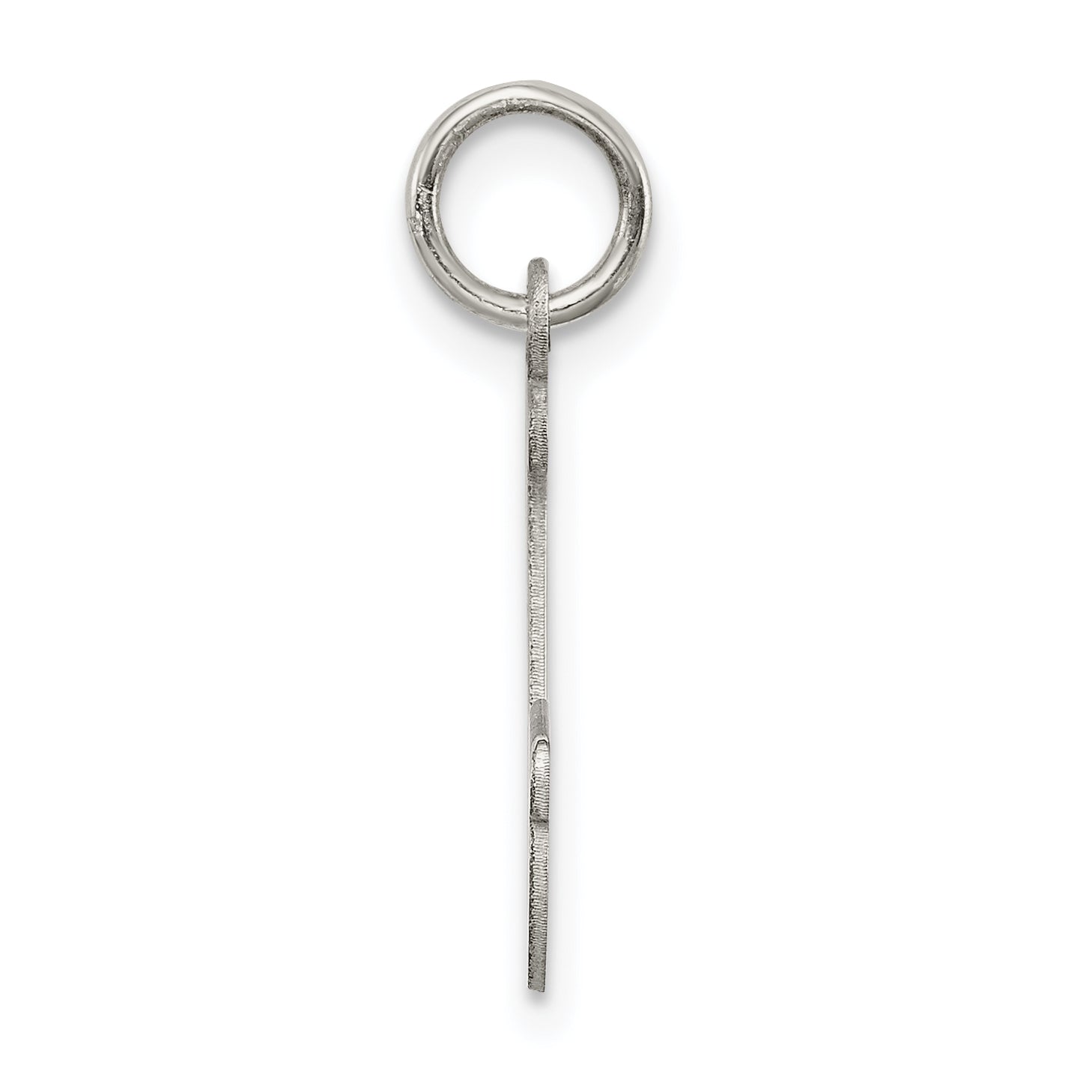 Sterling Silver Rhodium-Plated Script Letter J Initial Charm