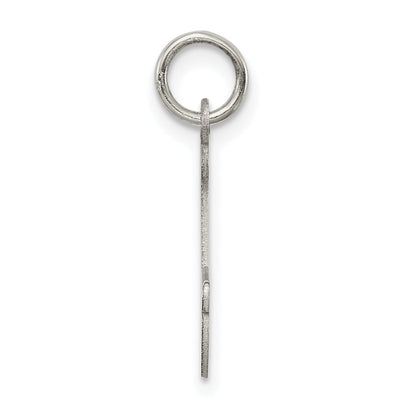 Sterling Silver Rhodium-Plated Script Letter J Initial Charm