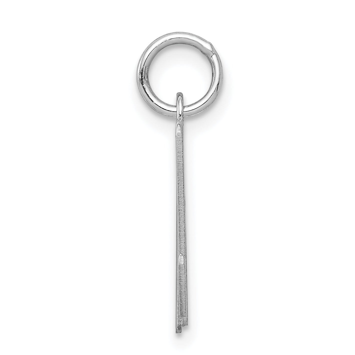 Sterling Silver Rhodium-Plated Script Letter M Initial Charm