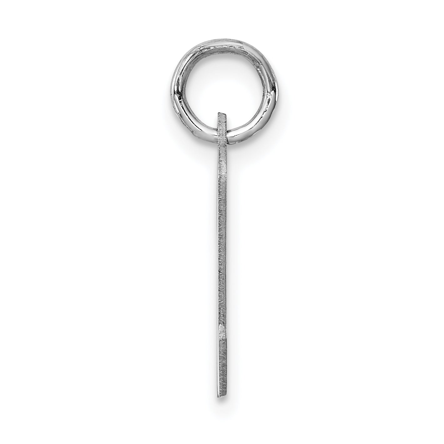 Sterling Silver Rhodium-Plated Script Letter N Initial Charm