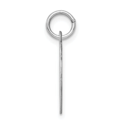 Sterling Silver Rhodium-Plated Script Letter O Initial Charm