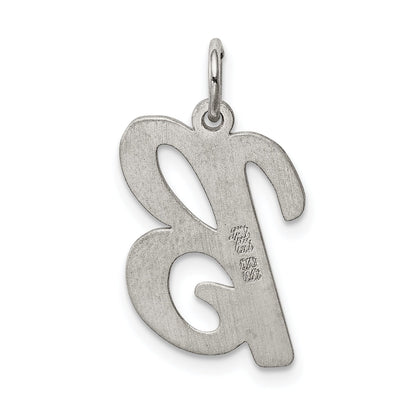 Sterling Silver Rhodium-Plated Script Letter B Initial Charm