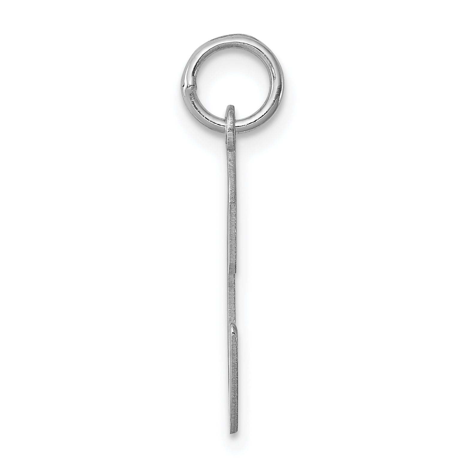 Sterling Silver Rhodium-Plated Script Letter C Initial Charm