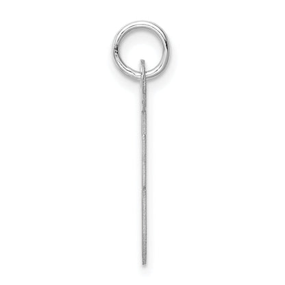 Sterling Silver Rhodium-Plated Script Letter F Initial Charm