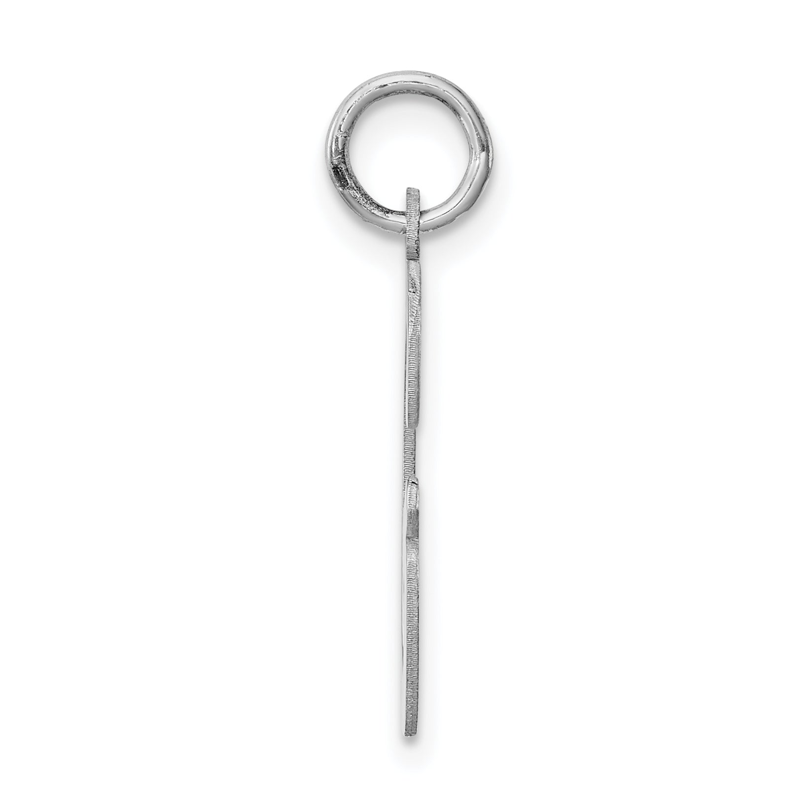 Sterling Silver Rhodium-Plated Script Letter G Initial Charm