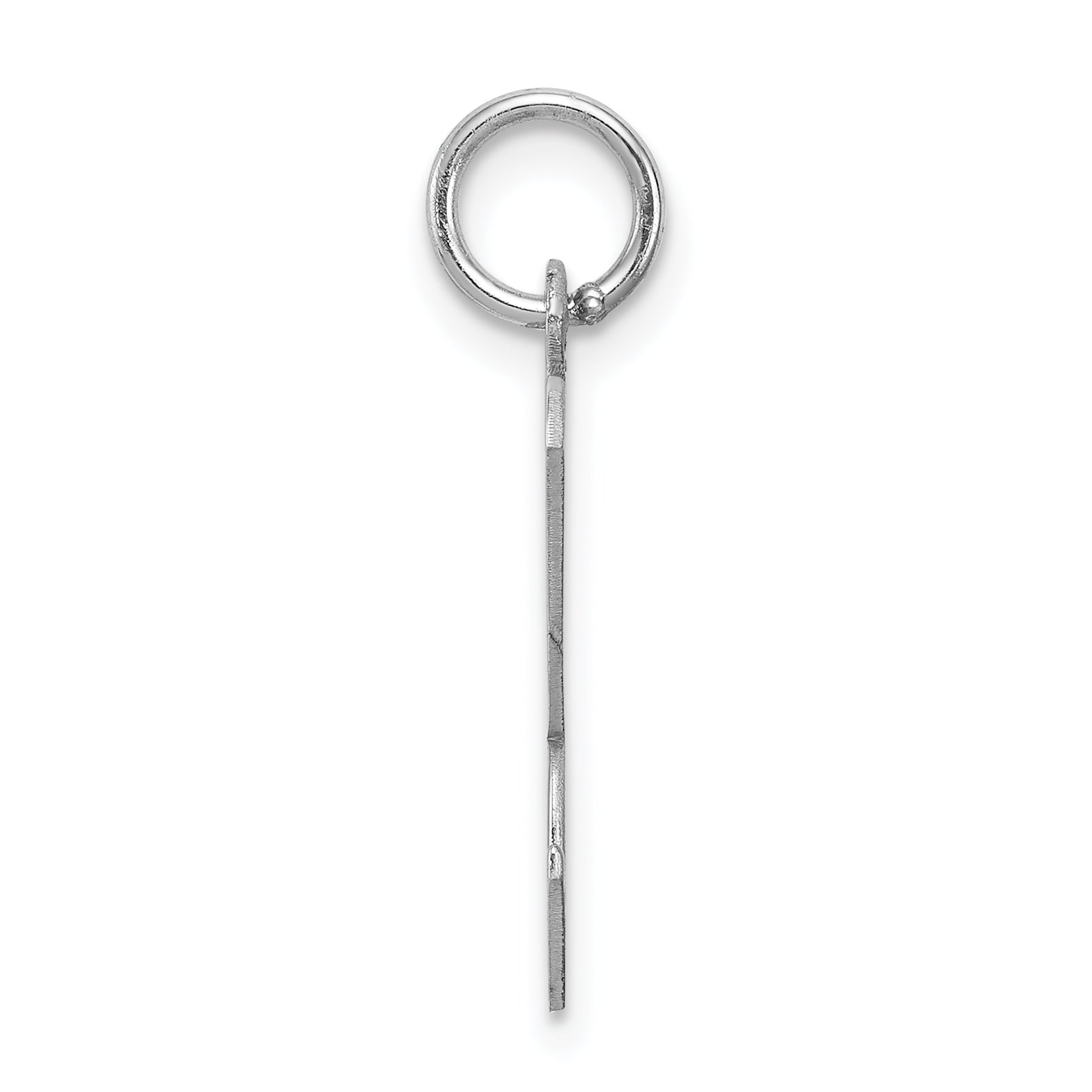 Sterling Silver Rhodium-Plated Script Letter K Initial Charm