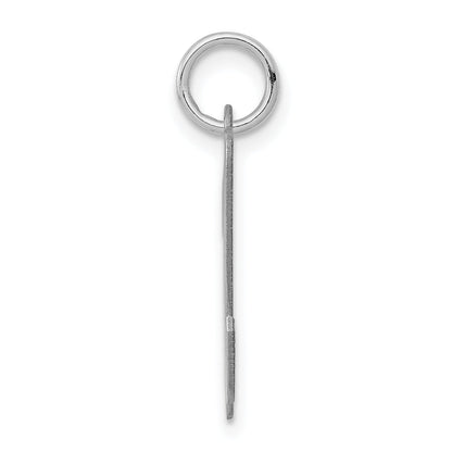 Sterling Silver Rhodium-Plated Script Letter N Initial Charm