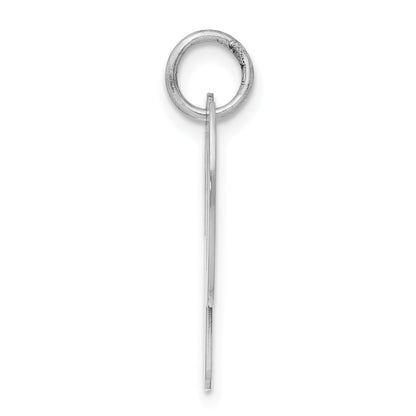 Sterling Silver Rhodium-Plated Script Letter P Initial Charm