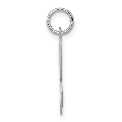 Sterling Silver Rhodium-Plated Script Letter R Initial Charm