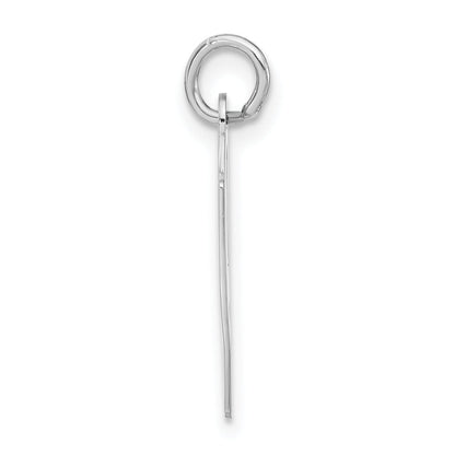 Sterling Silver Large Slanted Block Initial H Charm