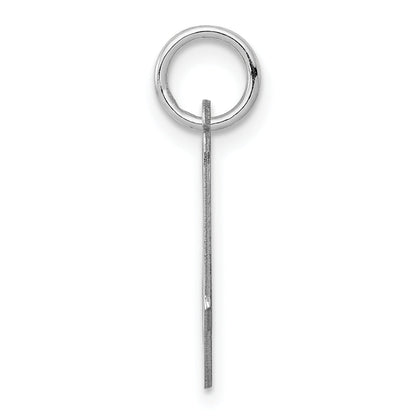 Sterling Silver Rhodium-Plated Fancy Script Letter A Initial Charm