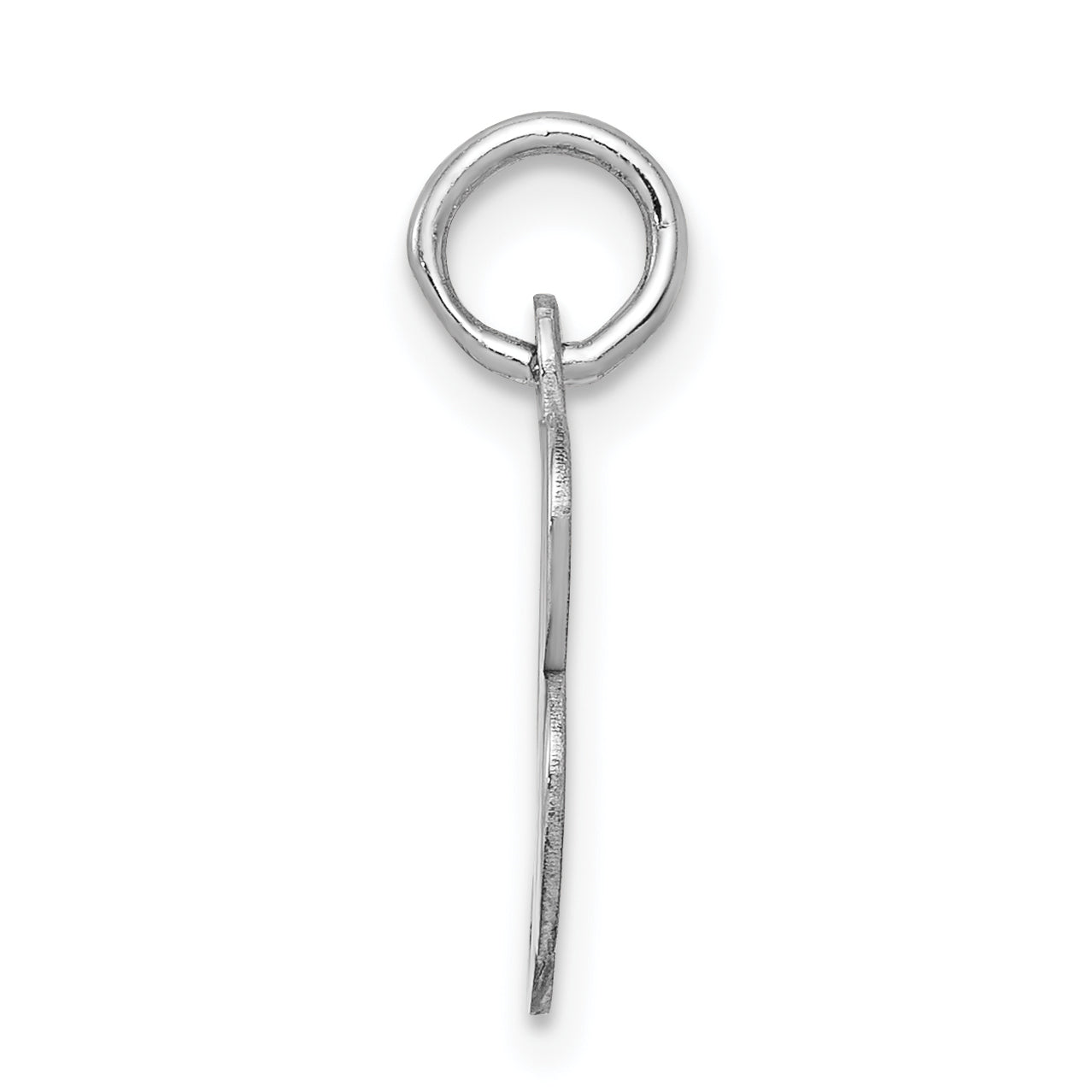 Sterling Silver Rhodium-Plated Fancy Script Letter B Initial Charm