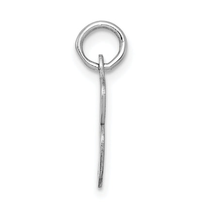 Sterling Silver Rhodium-Plated Fancy Script Letter B Initial Charm