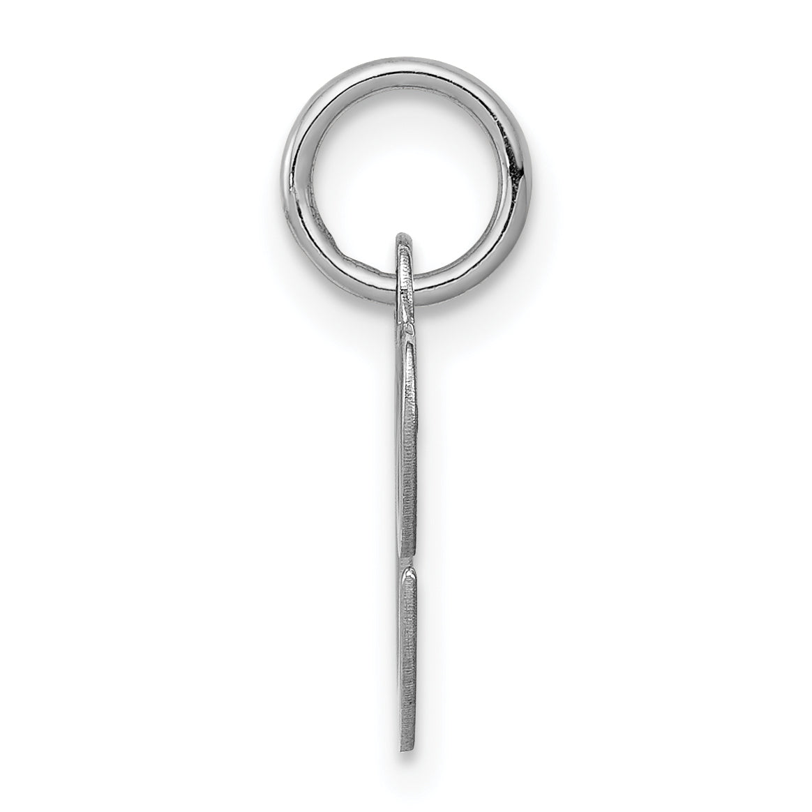 Sterling Silver Rhodium-Plated Fancy Script Letter C Initial Charm