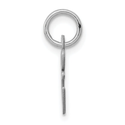 Sterling Silver Rhodium-Plated Fancy Script Letter E Initial Charm