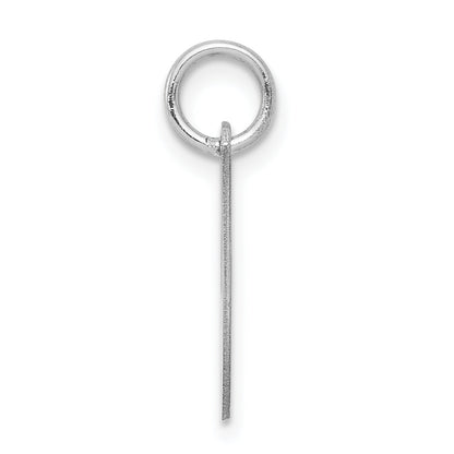 Sterling Silver Rhodium-Plated Fancy Script Letter I Initial Charm