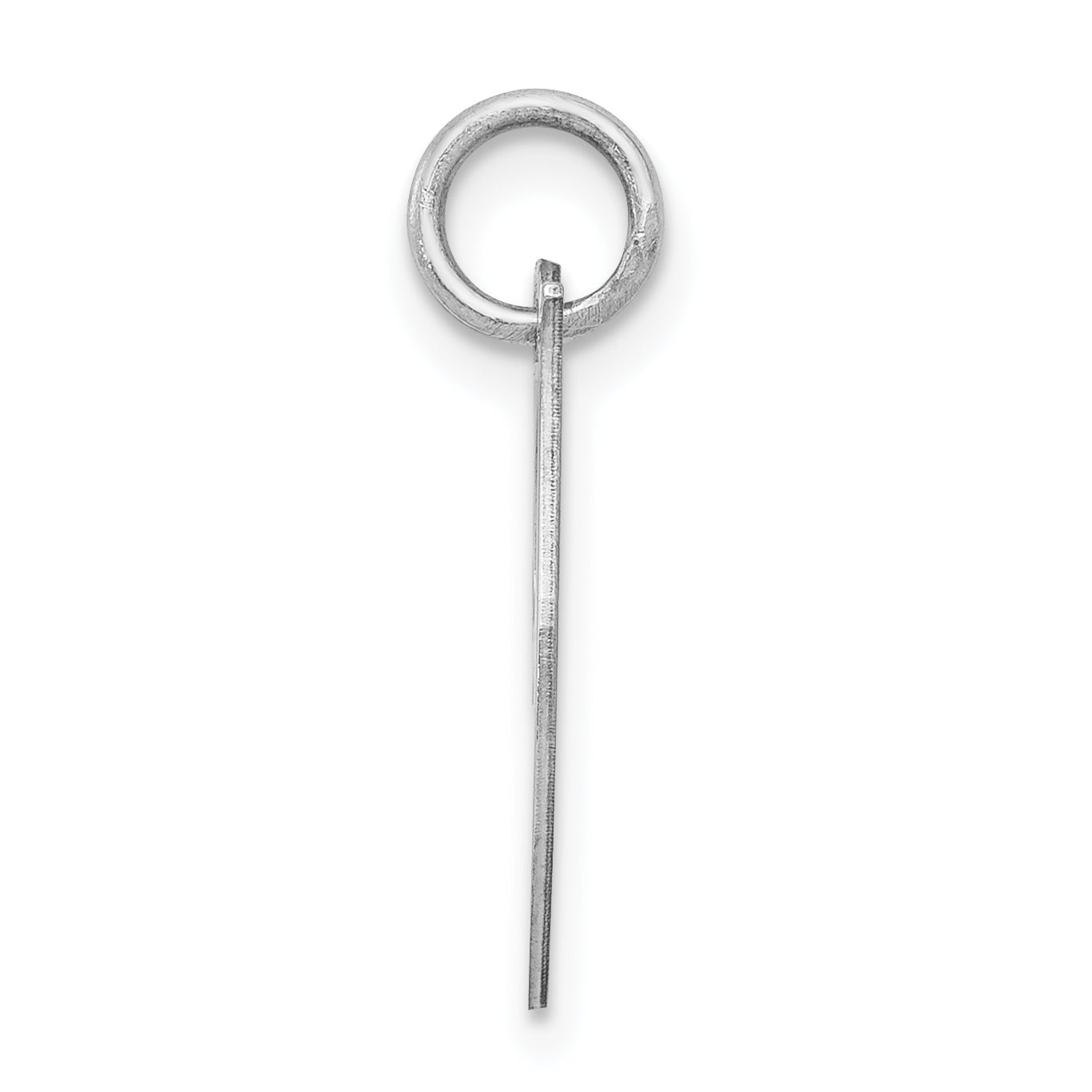 Sterling Silver Rhodium-Plated Fancy Script Letter J Initial Charm