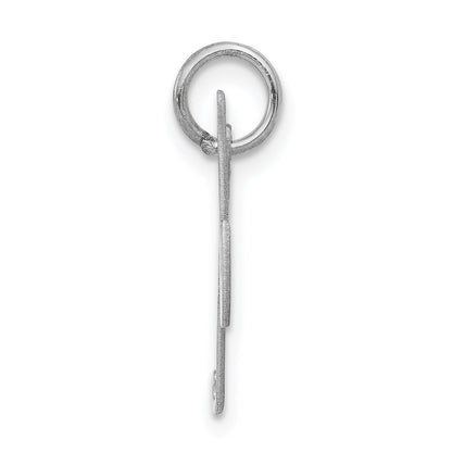 Sterling Silver Rhodium-Plated Fancy Script Letter K Initial Charm