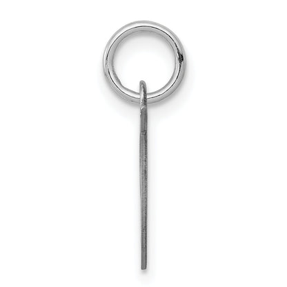 Sterling Silver Rhodium-Plated Fancy Script Letter T Initial Charm