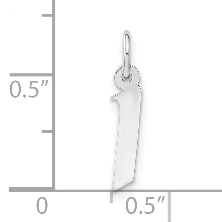 Sterling Silver Small Artisan Block Initial I Charm