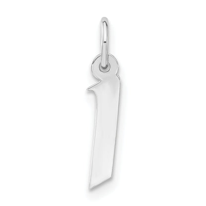 Sterling Silver Small Artisan Block Initial I Charm