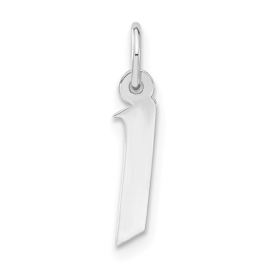 Sterling Silver Small Artisan Block Initial I Charm