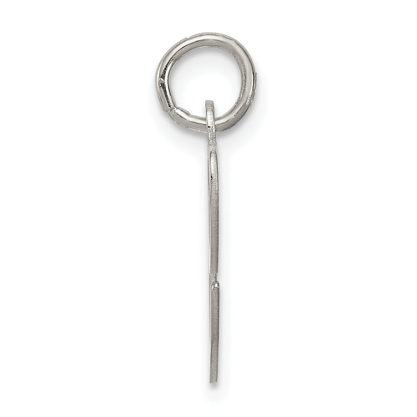 Sterling Silver Rhodium-Plated Fancy Script Letter C Initial Charm