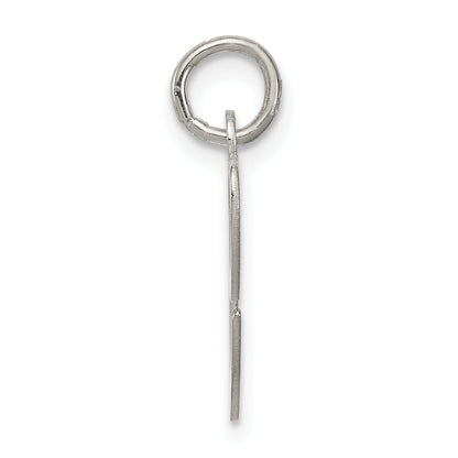 Sterling Silver Rhodium-Plated Fancy Script Letter C Initial Charm