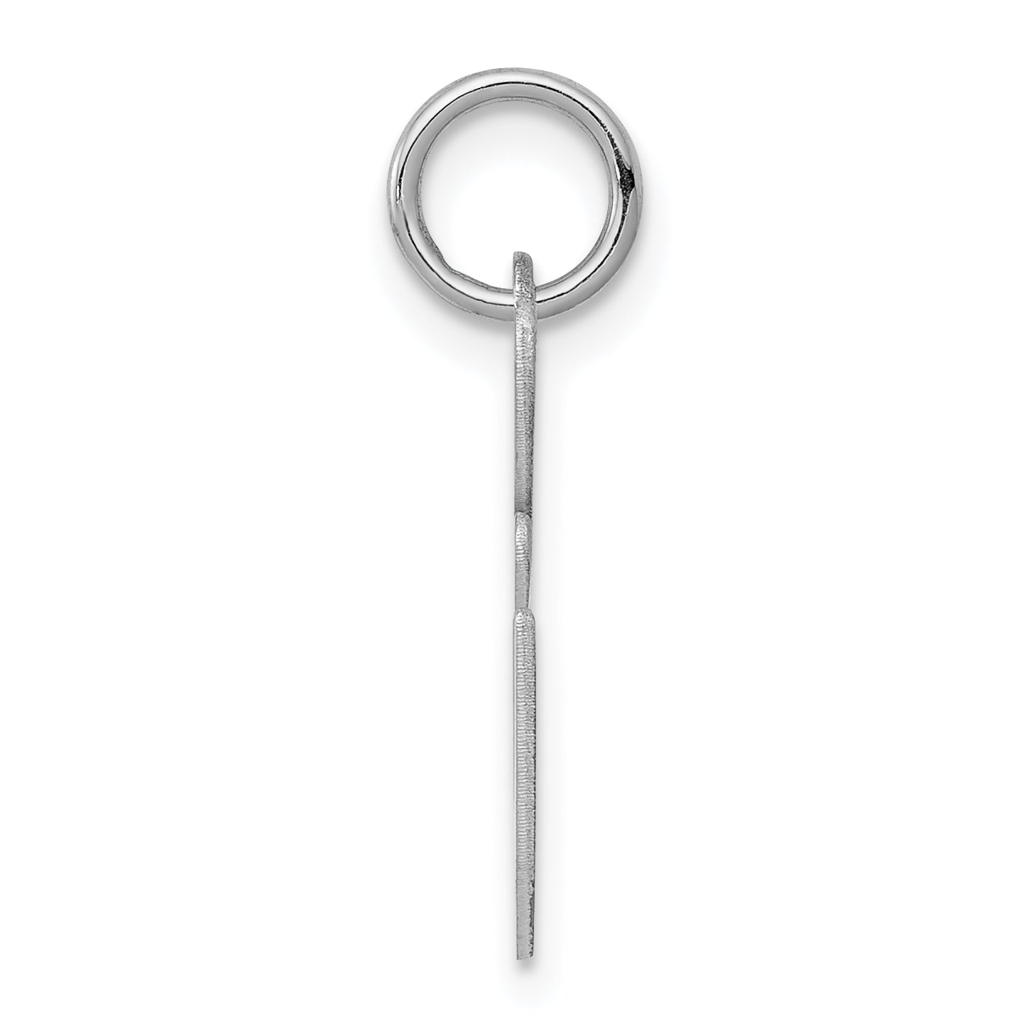 Sterling Silver Rhodium-Plated Fancy Script Letter E Initial Charm