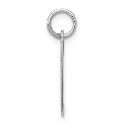 Sterling Silver Rhodium-Plated Fancy Script Letter G Initial Charm