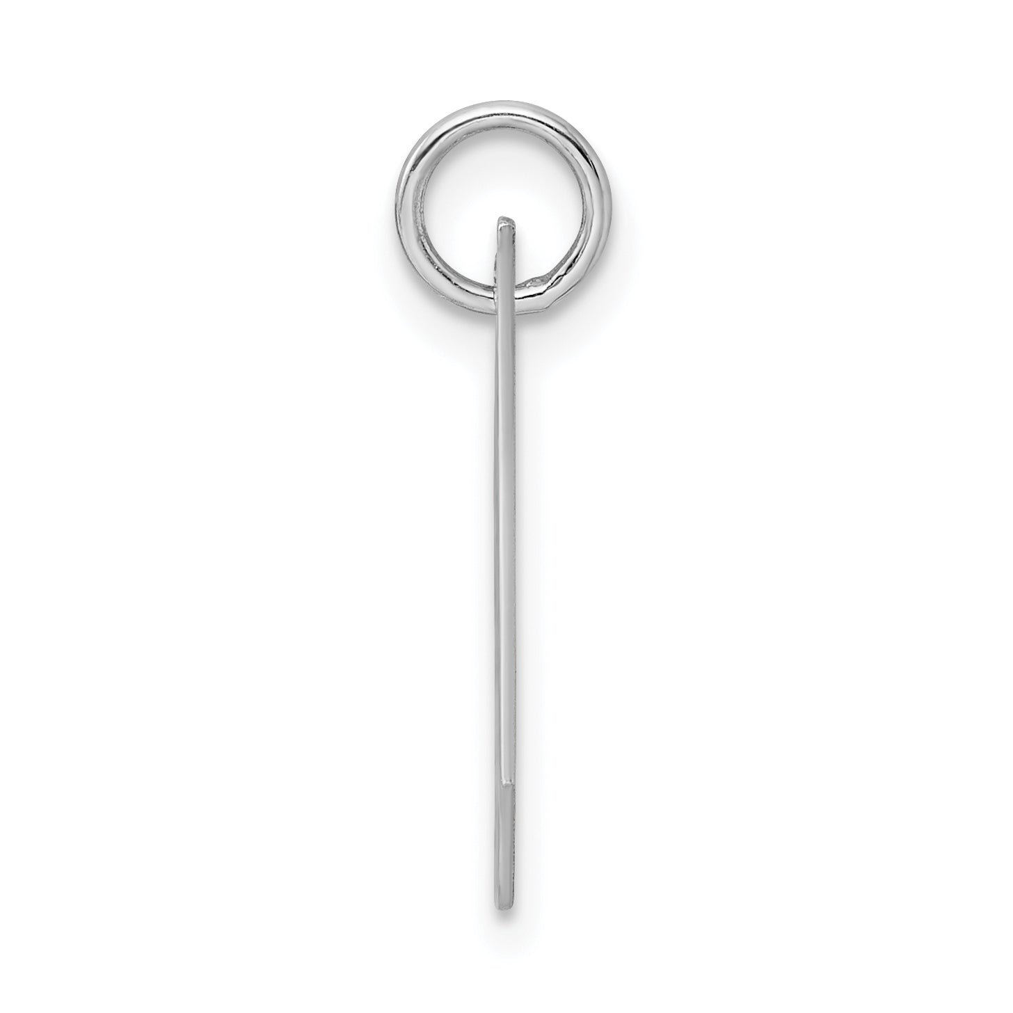 Sterling Silver Rhodium-Plated Fancy Script Letter H Initial Charm